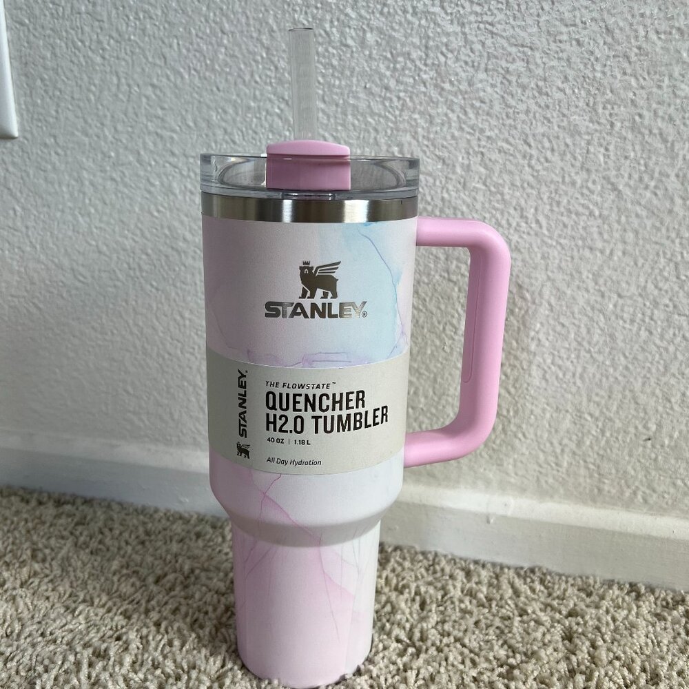 Stanley 40 oz Quencher Tumbler Watercolor Tulle NWT
